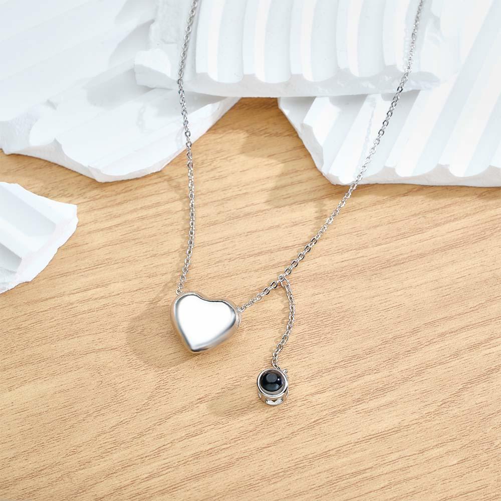 Custom Projection Necklace Heart Pendant Fashion Gift for Her