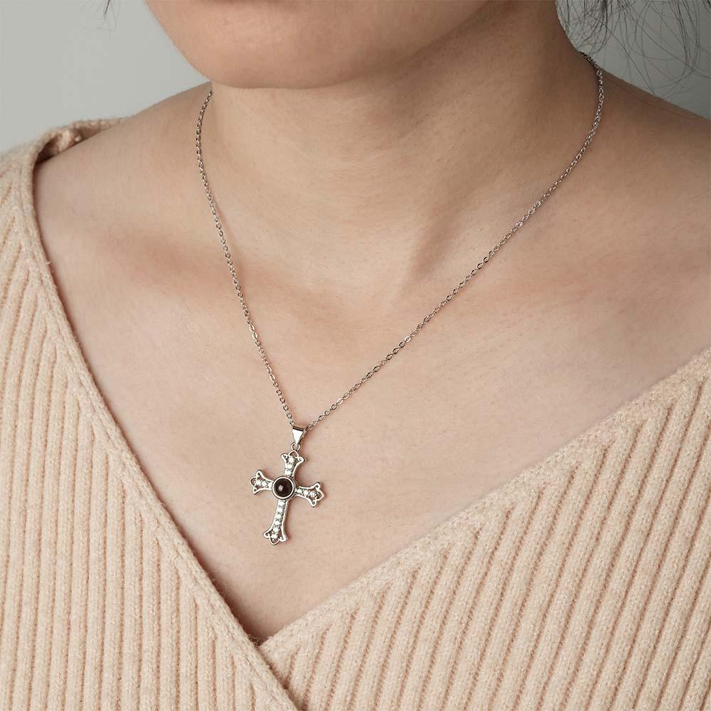 Custom Projection Necklace Diamond Cross Fashion Gift