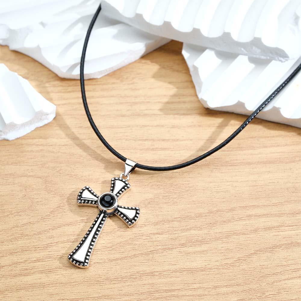 Custom Projection Necklace vintage cross Men Gift
