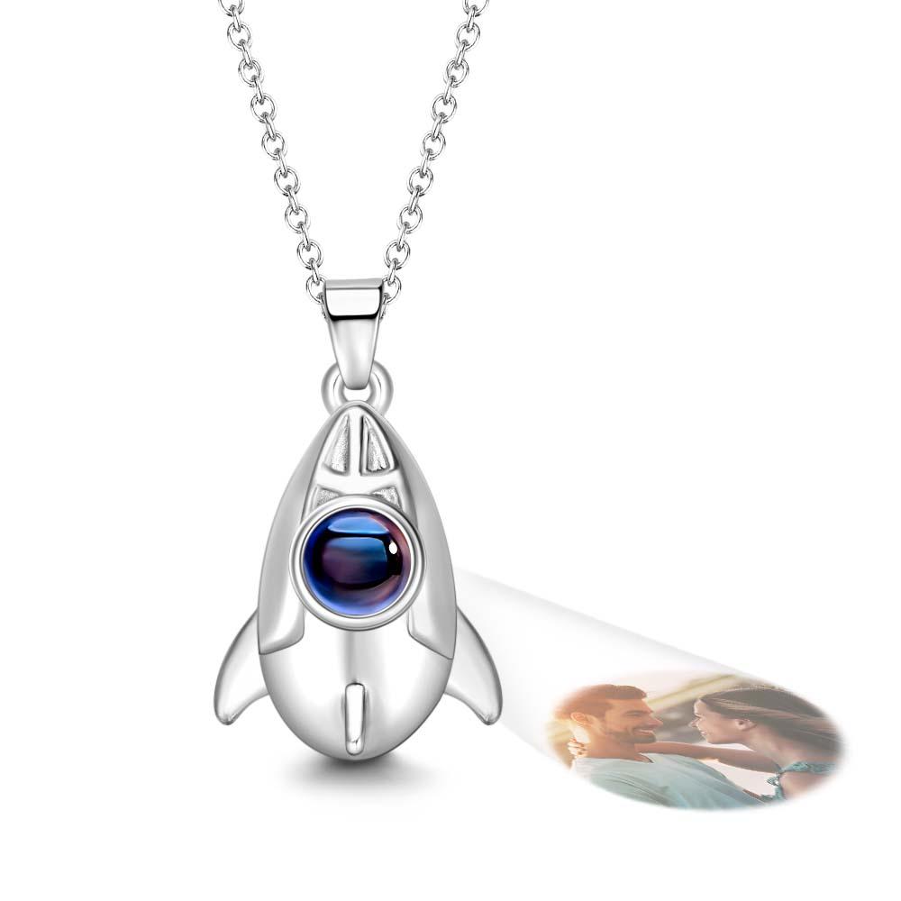 Custom Projection Couple Necklace Astronaut Creative Gift