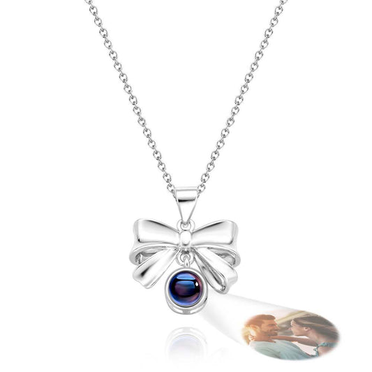 Custom Projection Necklace Sweet Bow Girl Gift