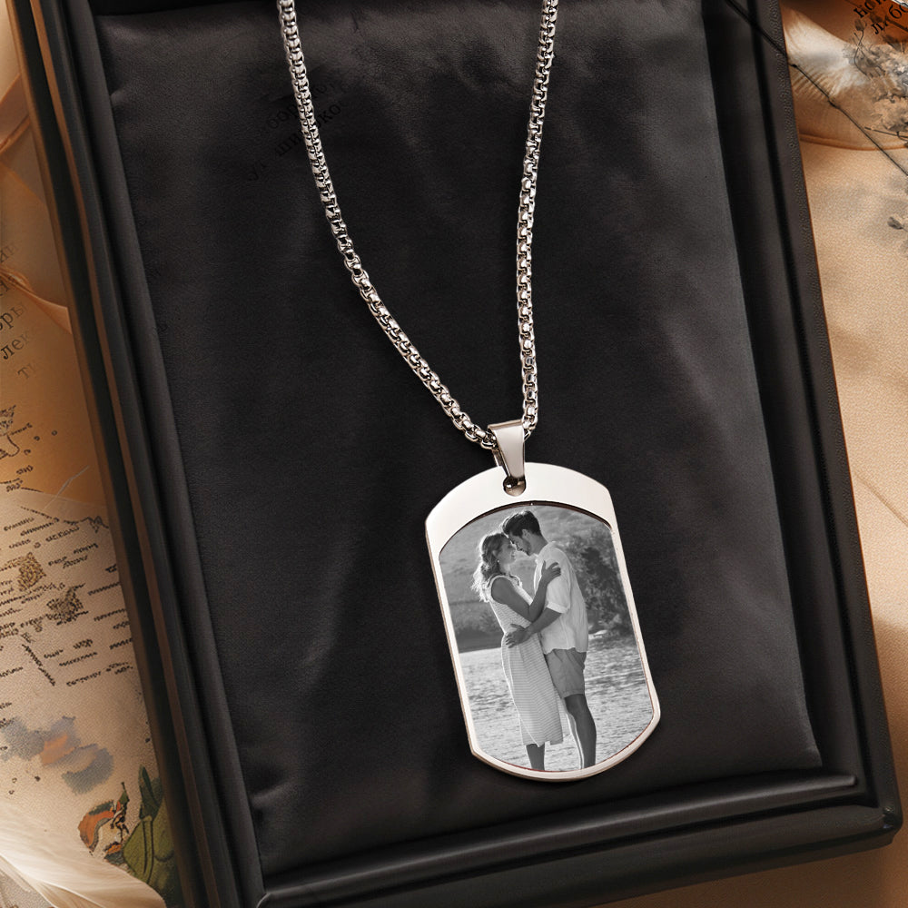 Custom Moon Phase Necklace Stylish Personalized Photo Pendant Valentine's Day Gift