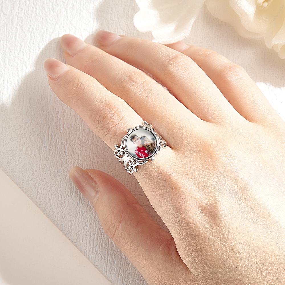 Custom Photo Ring Retro Metal Classic Gift