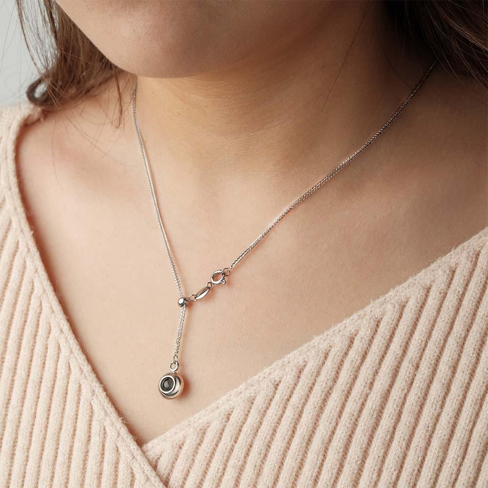 Custom Projection Necklace Simple Pendant Gift for Her