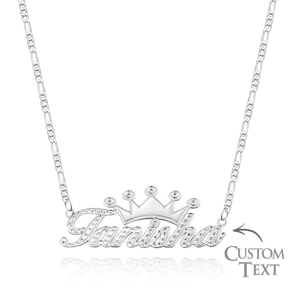 Personalized Hip Hop Name Necklace With Crown Metal Necklace Gifts for Men