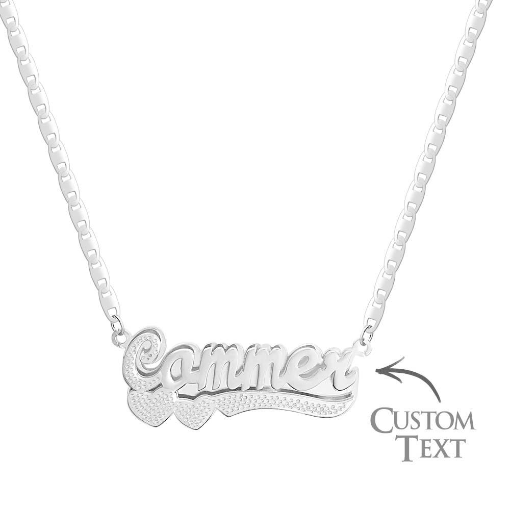 Custom Name Necklace Hip Hop Initial Letter Bling Metal Necklace Gifts for Him