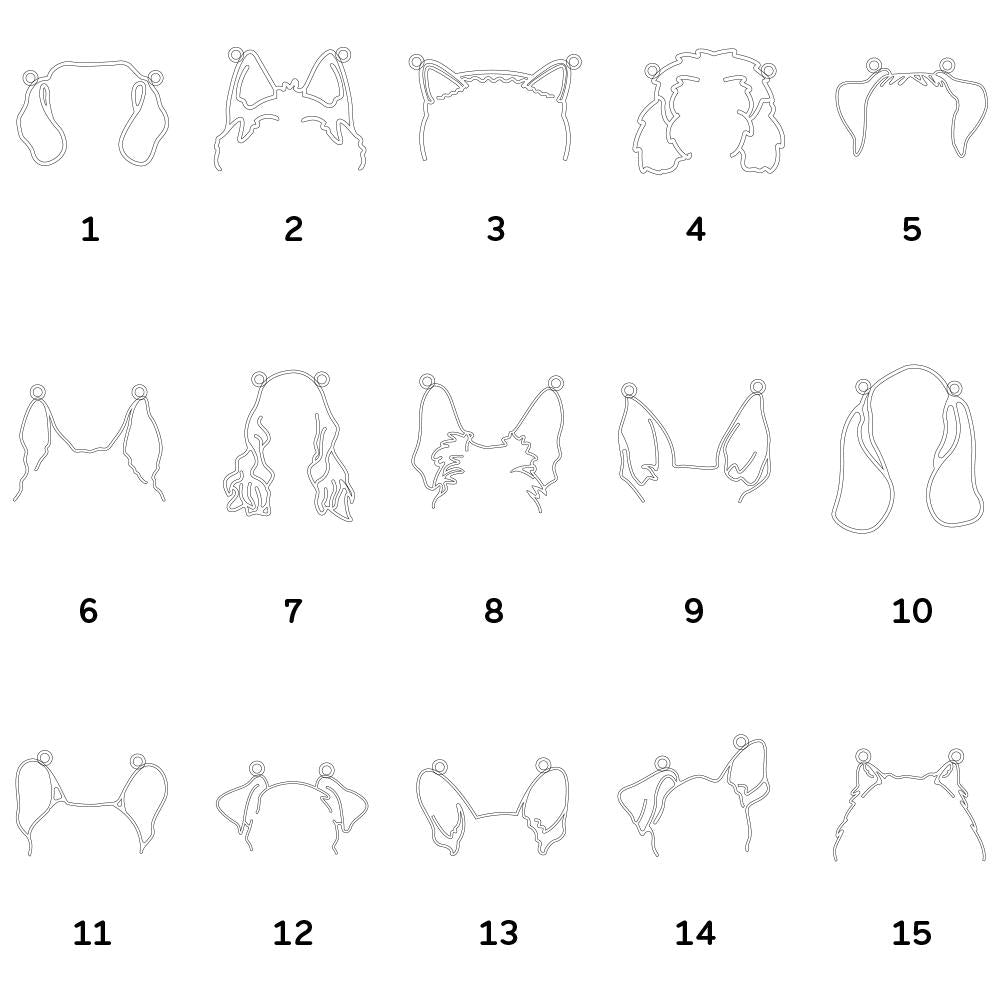 Custom Pet Silhouette Name Necklace Cute Dog Cat Modeling Jewelry Gift for Pet Lover