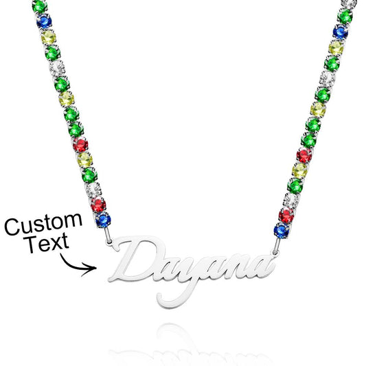Custom Name Necklace Tennis Chain Fashion Gift