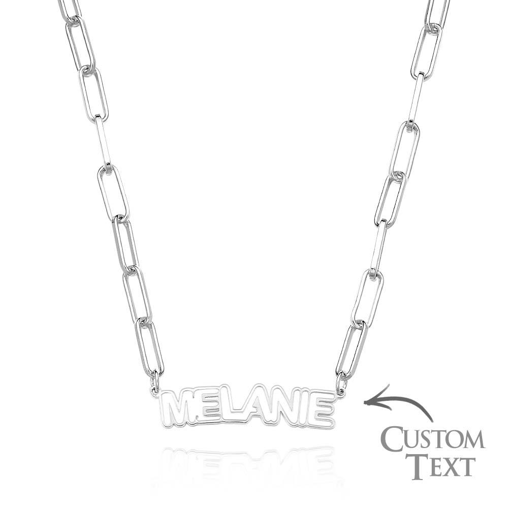 Custom Hollow Out Name Necklace Elegant Pendant Jewelry Gifts For Her