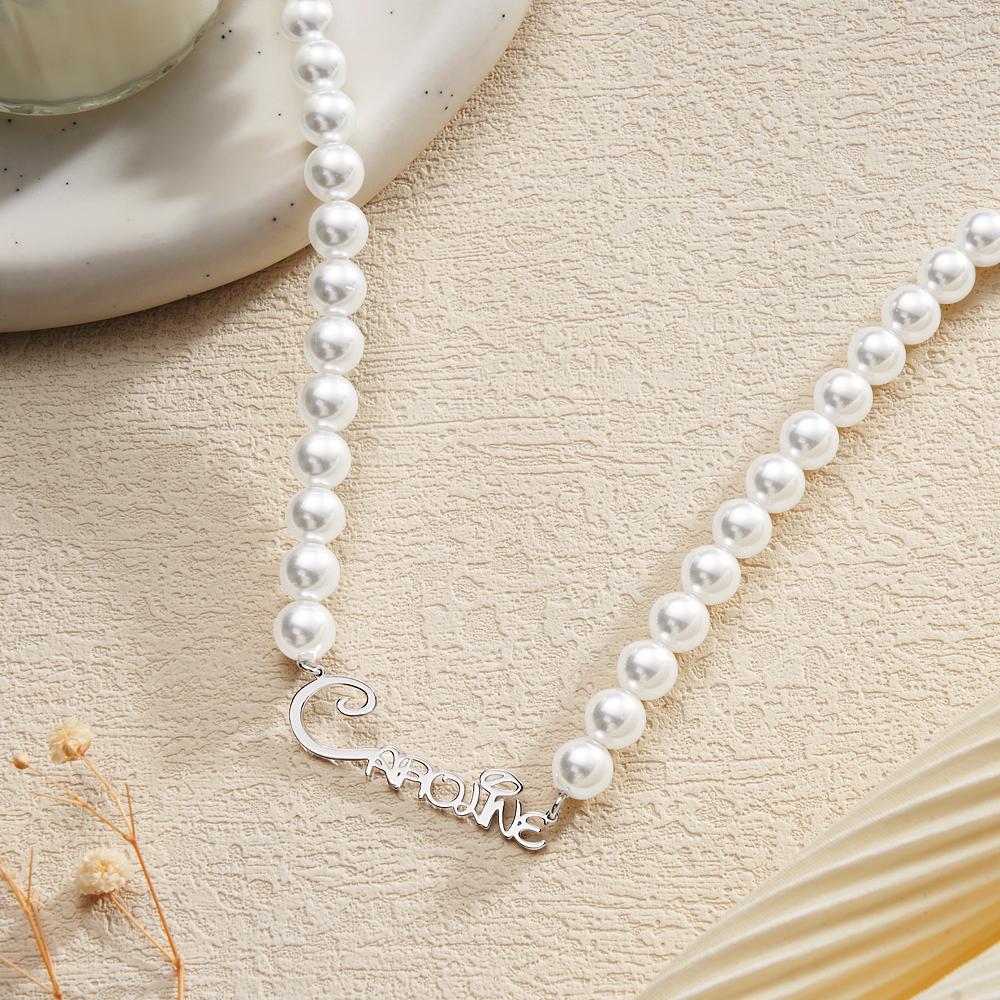 Custom Name Pearl Necklace Classic Girl Gift