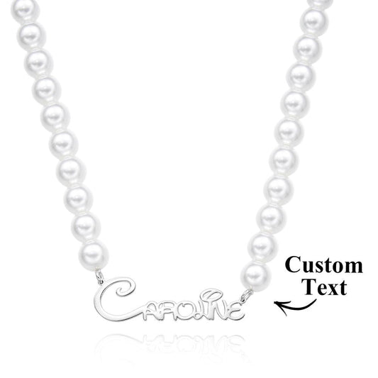 Custom Name Pearl Necklace Classic Girl Gift