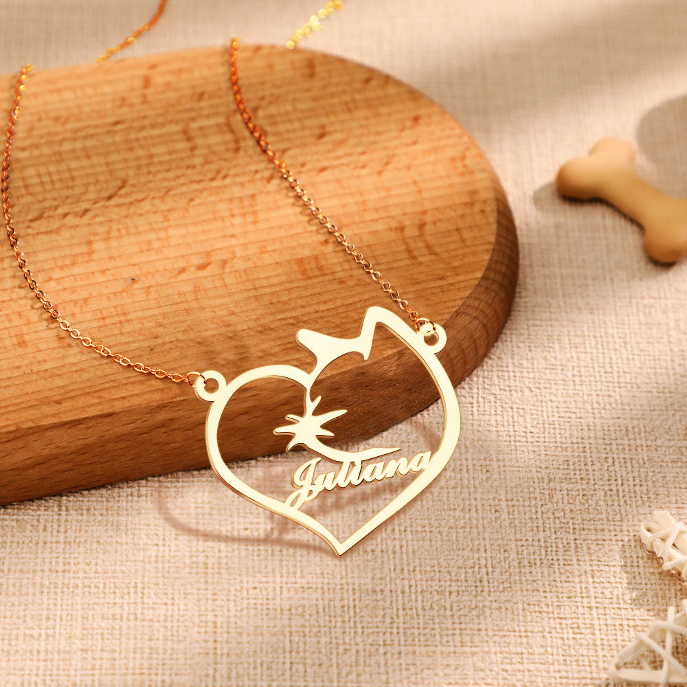 Personalized Heart Pet Memorial Necklace Memorial Gift for Her