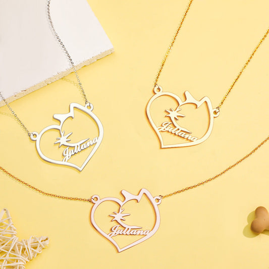 Personalized Heart Pet Memorial Necklace Memorial Gift for Her
