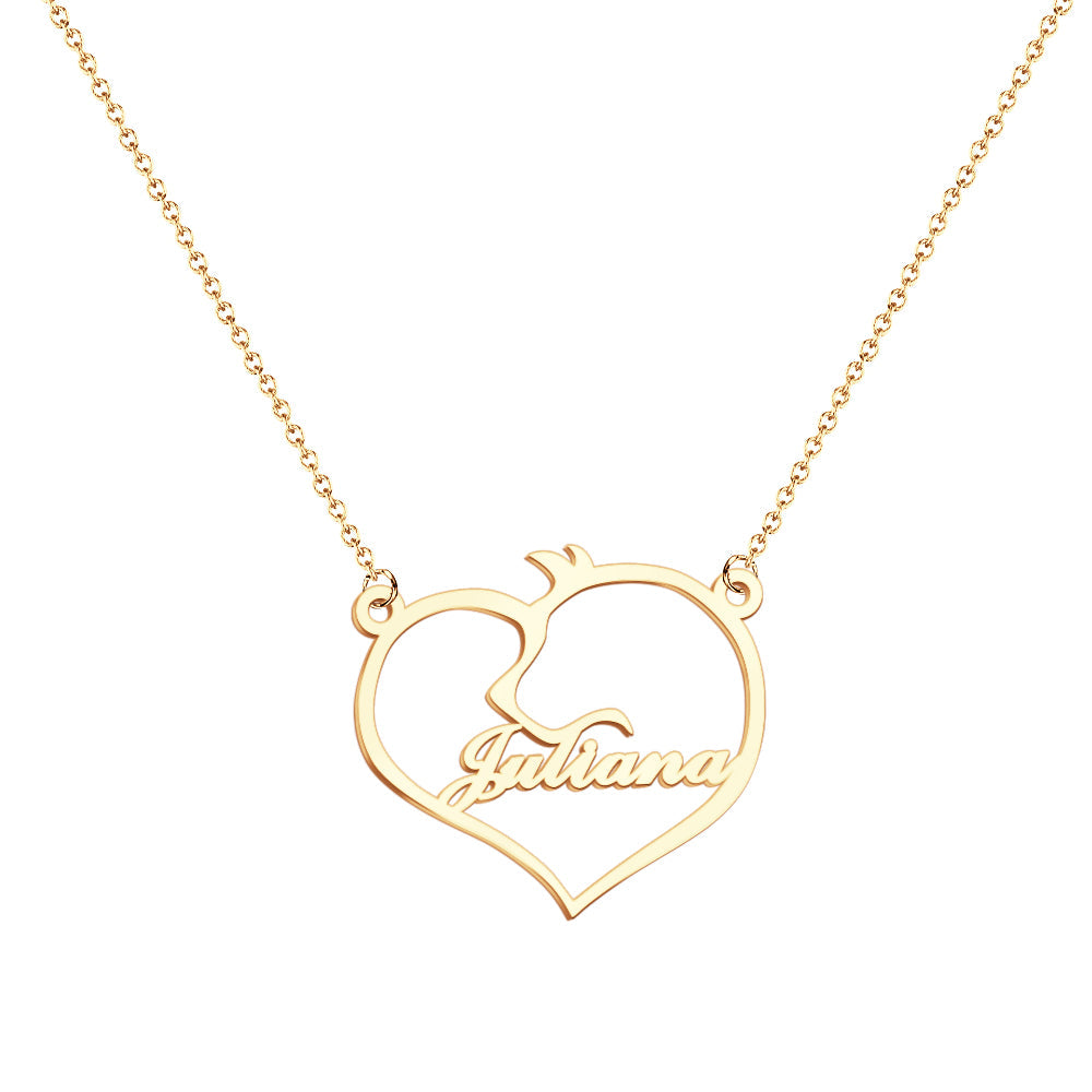Personalized Heart Pet Memorial Necklace Memorial Gift for Her
