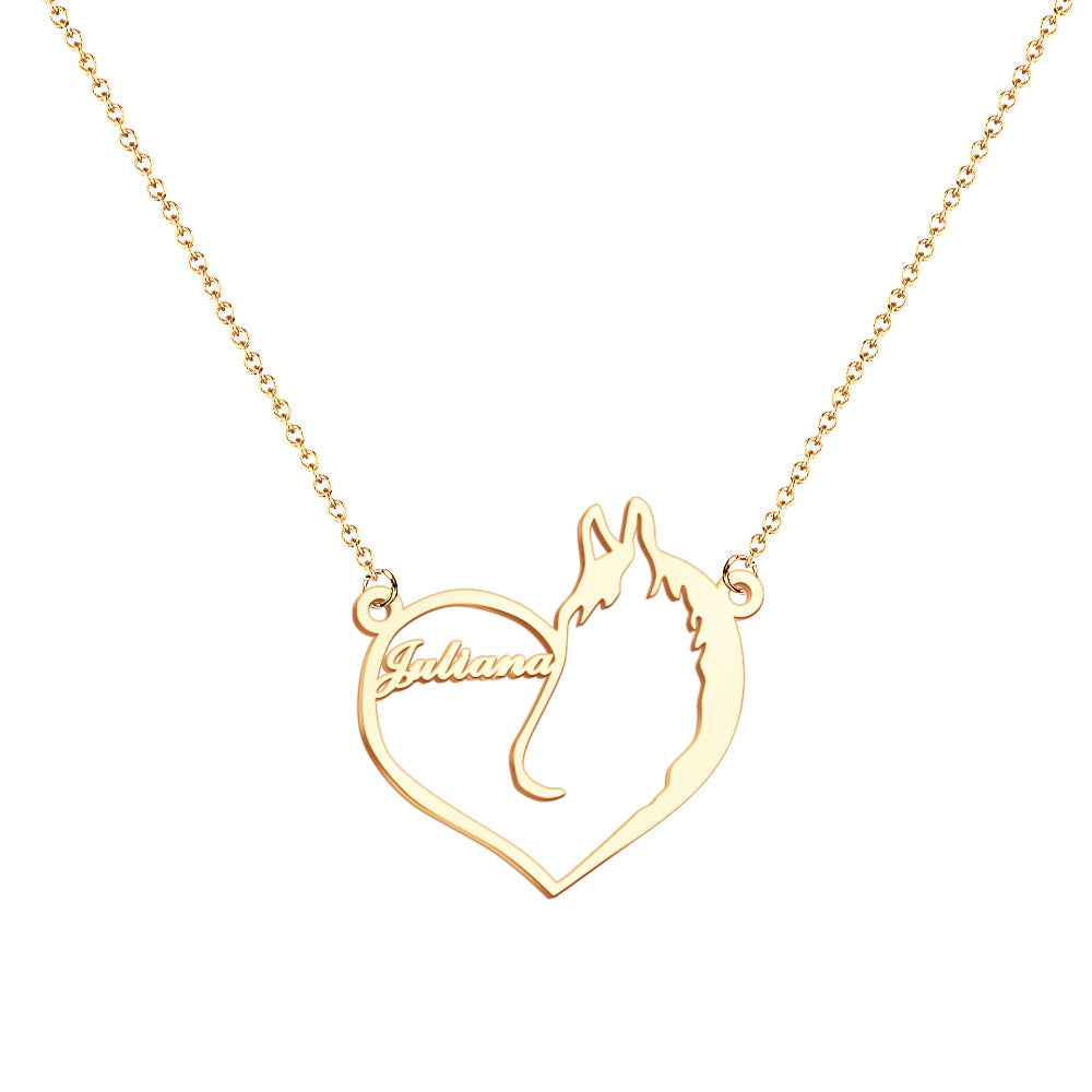 Personalized Heart Pet Memorial Necklace Memorial Gift for Her
