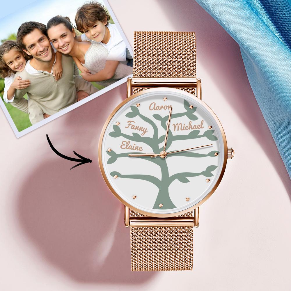 Custom Name Watch Women's Rose Gold Alloy Bracelet Watch 36mm  Best Gifts (1-9 Names)