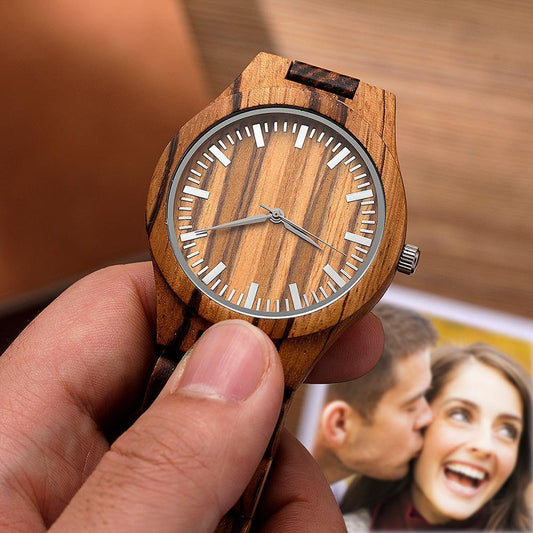 Personalized Engraved Watch Wooden Watch for Dad