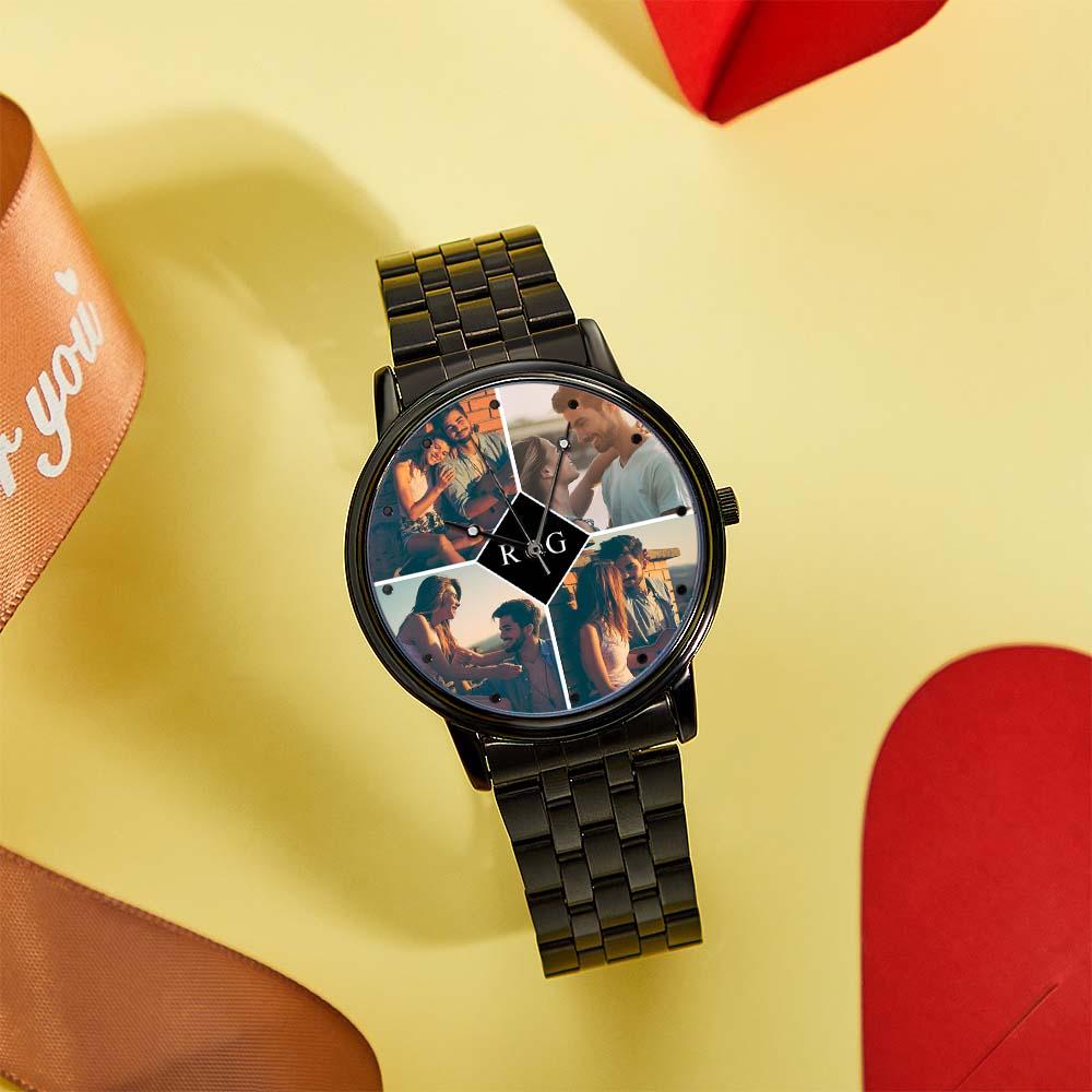 Custom Photo Watch for Men Personalized Engraved Picture Watch For Valentine's Day To Boyfriend