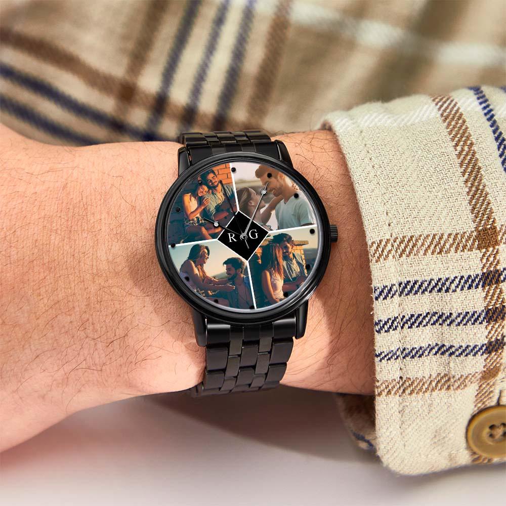 Custom Photo Watch for Men Personalized Engraved Picture Watch For Valentine's Day To Boyfriend
