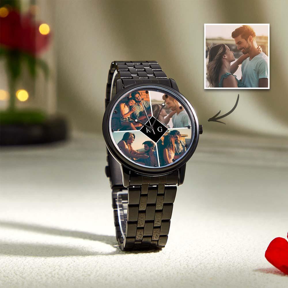 Custom Photo Watch for Men Personalized Engraved Picture Watch For Valentine's Day To Boyfriend