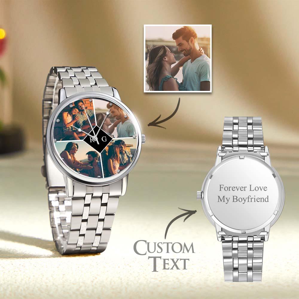 Custom Photo Watch for Men Personalized Engraved Picture Watch For Valentine's Day To Boyfriend