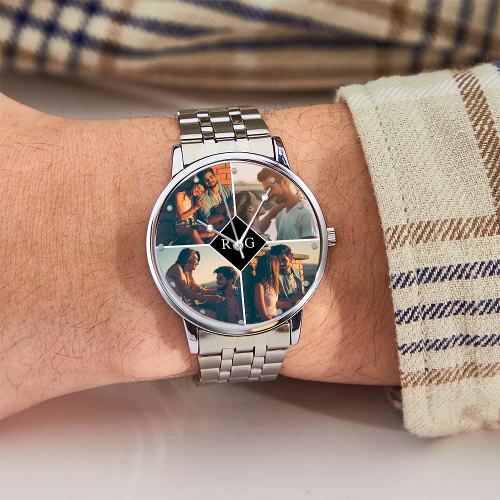 Custom Photo Watch for Men Personalized Engraved Picture Watch For Valentine's Day To Boyfriend