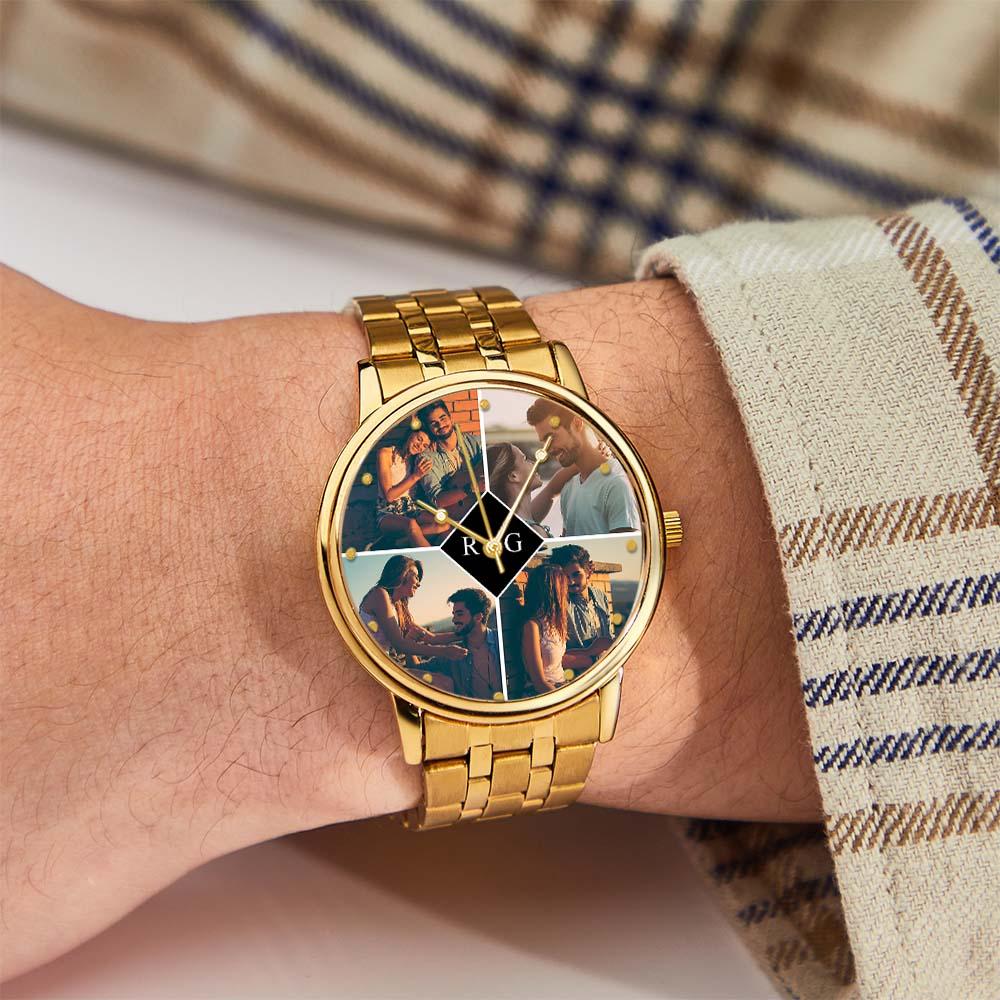 Custom Photo Watch for Men Personalized Engraved Picture Watch For Valentine's Day To Boyfriend