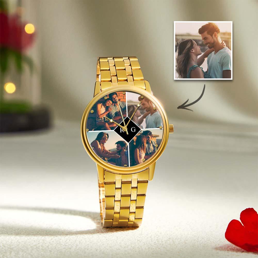 Custom Photo Watch for Men Personalized Engraved Picture Watch For Valentine's Day To Boyfriend