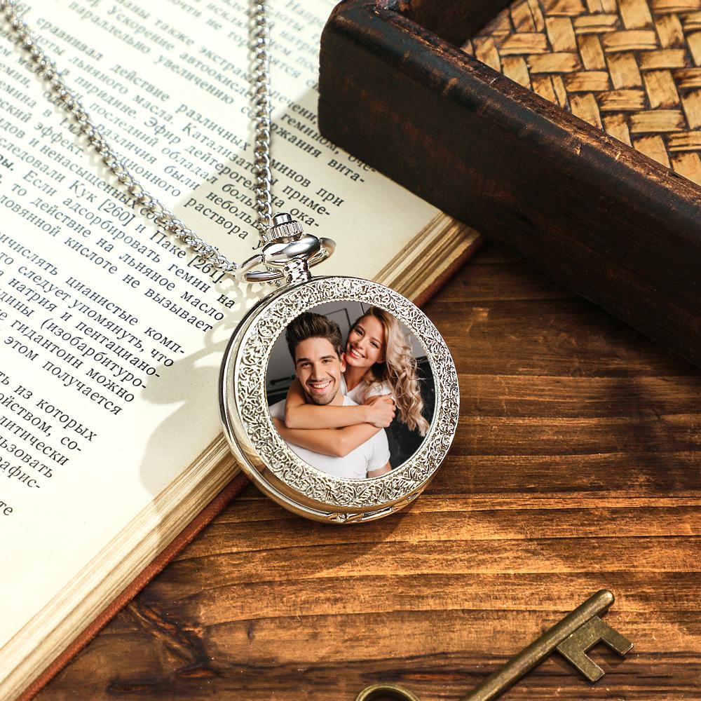 Custom Photo and Engravable Pocket Watch Personalised Vintage Pocket Watchs Gift
