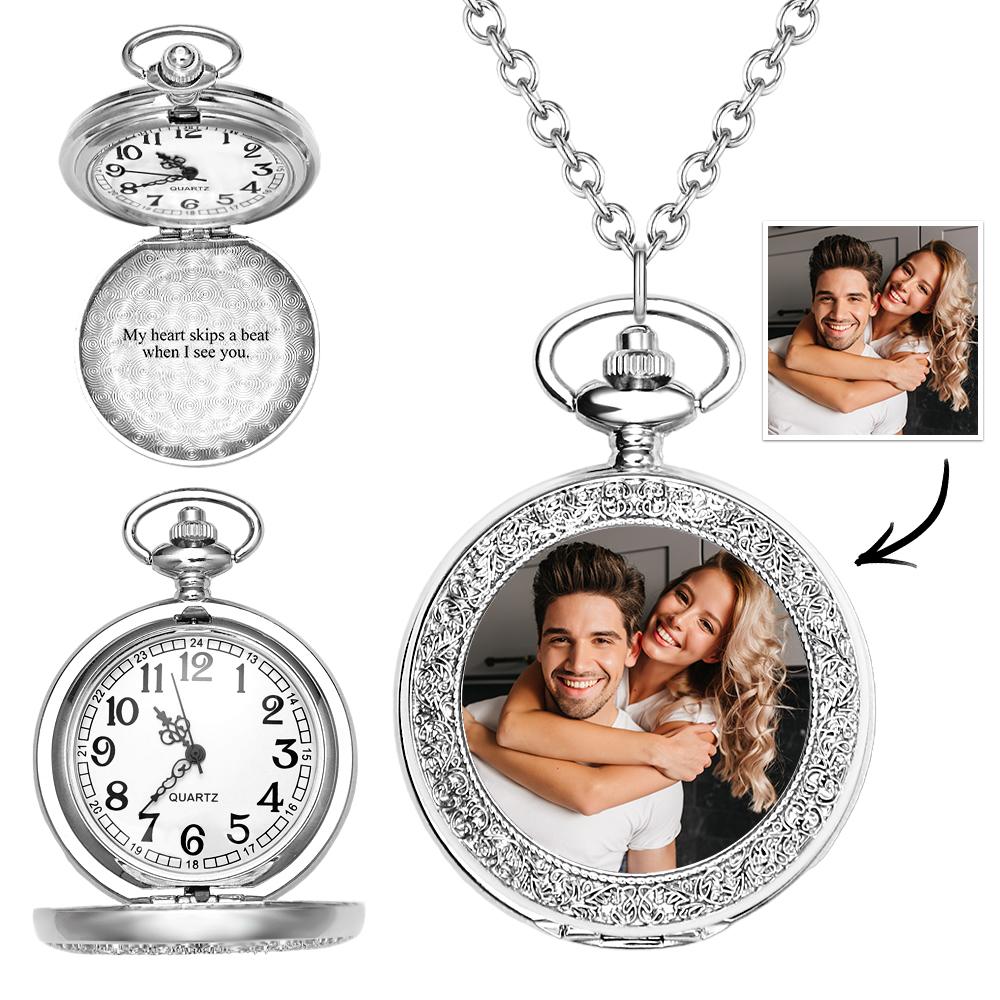 Custom Photo and Engravable Pocket Watch Personalised Vintage Pocket Watchs Gift