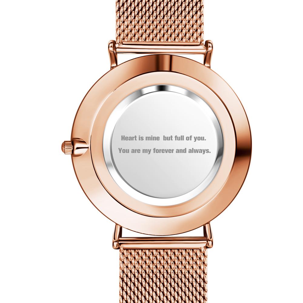 Splicing Red Heart Photo Watch Romantic Valentine's Day Gifts For Couples