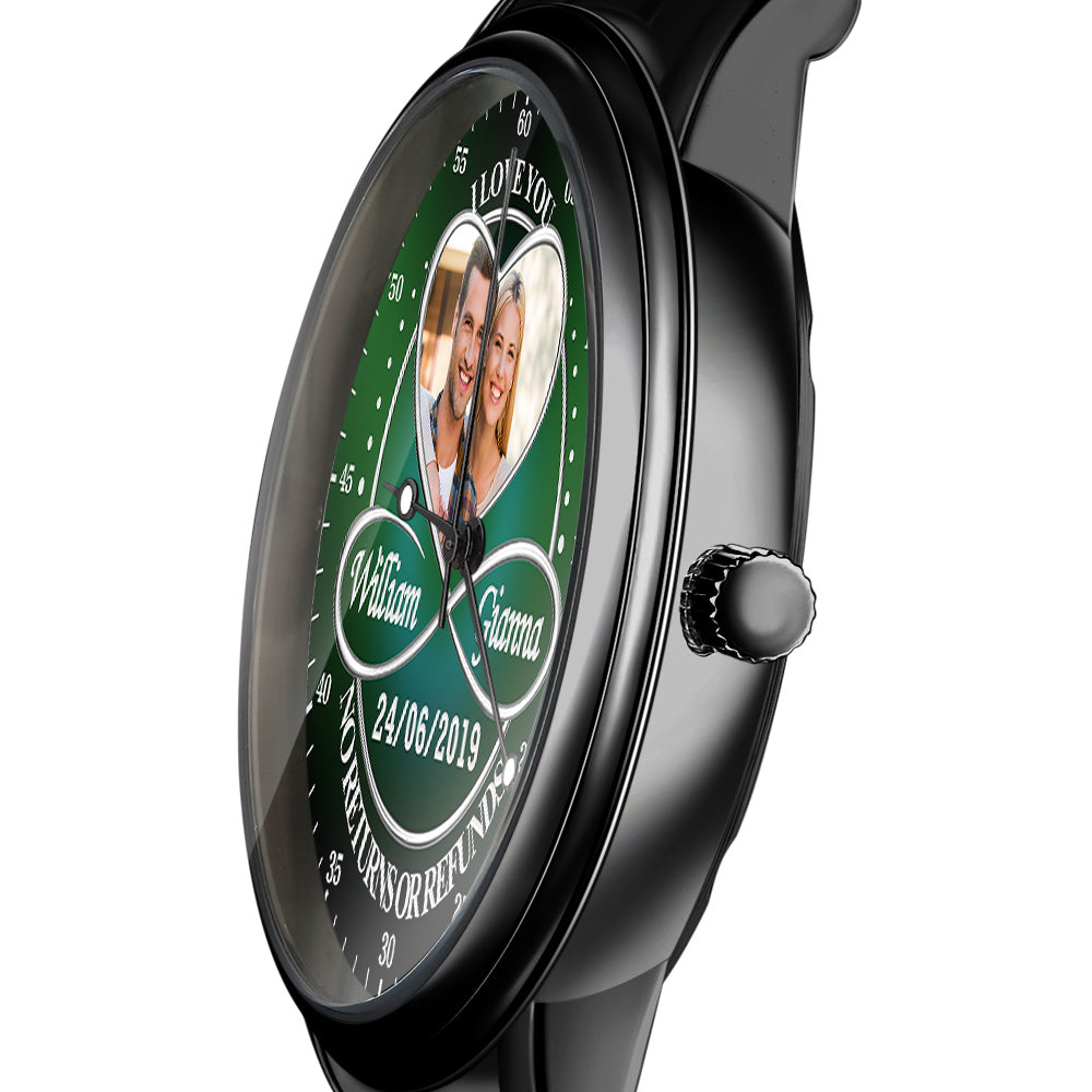 Custom Couple Photo Watches Custom Infinity Watch Stainless Steel Watches Various Watch Styles Couple Gifts