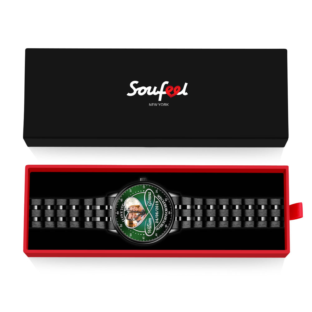 Custom Couple Photo Watches Custom Infinity Watch Stainless Steel Watches Various Watch Styles Couple Gifts