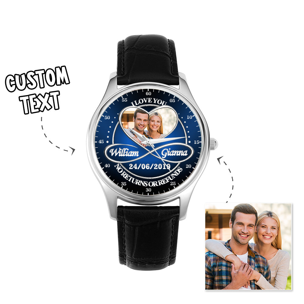 Custom Couple Photo Watches Custom Infinity Watch Stainless Steel Watches Various Watch Styles Couple Gifts