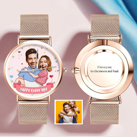 Custom Photo Watch Funny Couple Watch Personalized Gift