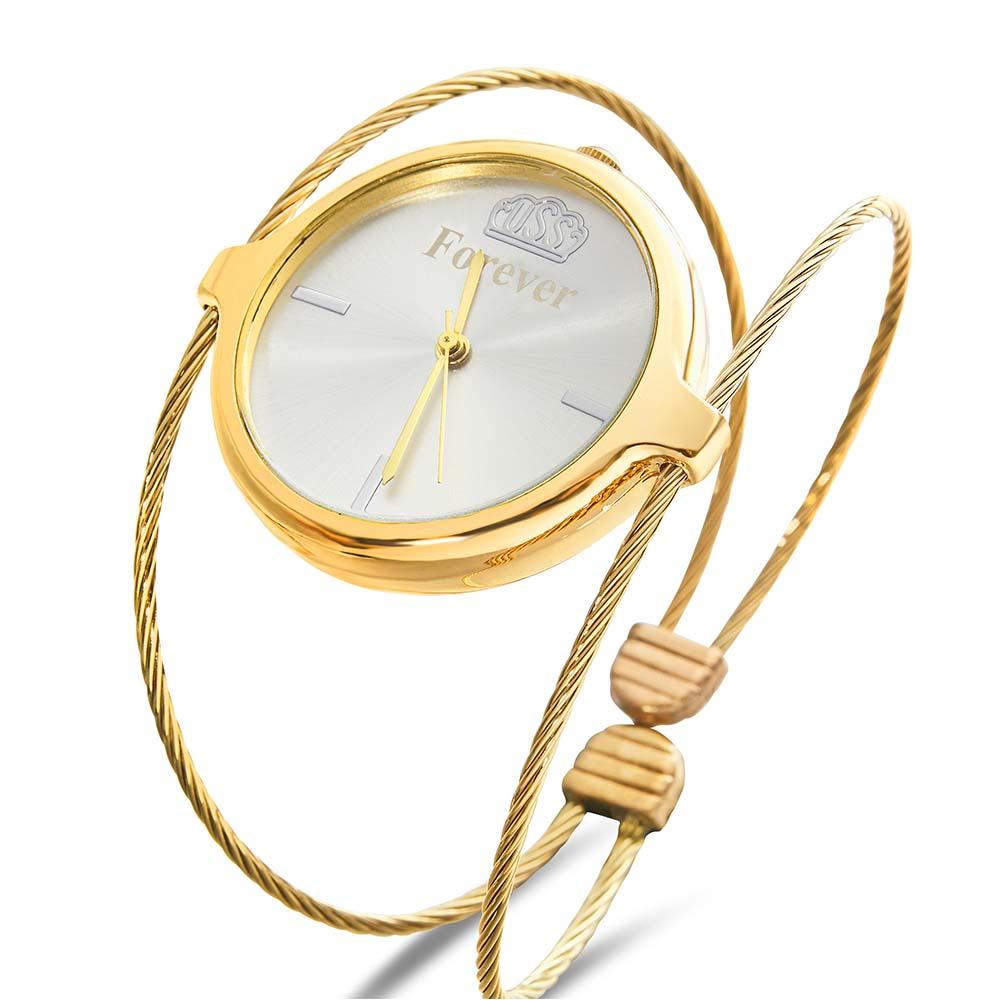 Engraved Female Watch Luxury Ladies Bracelet Watch For Her
