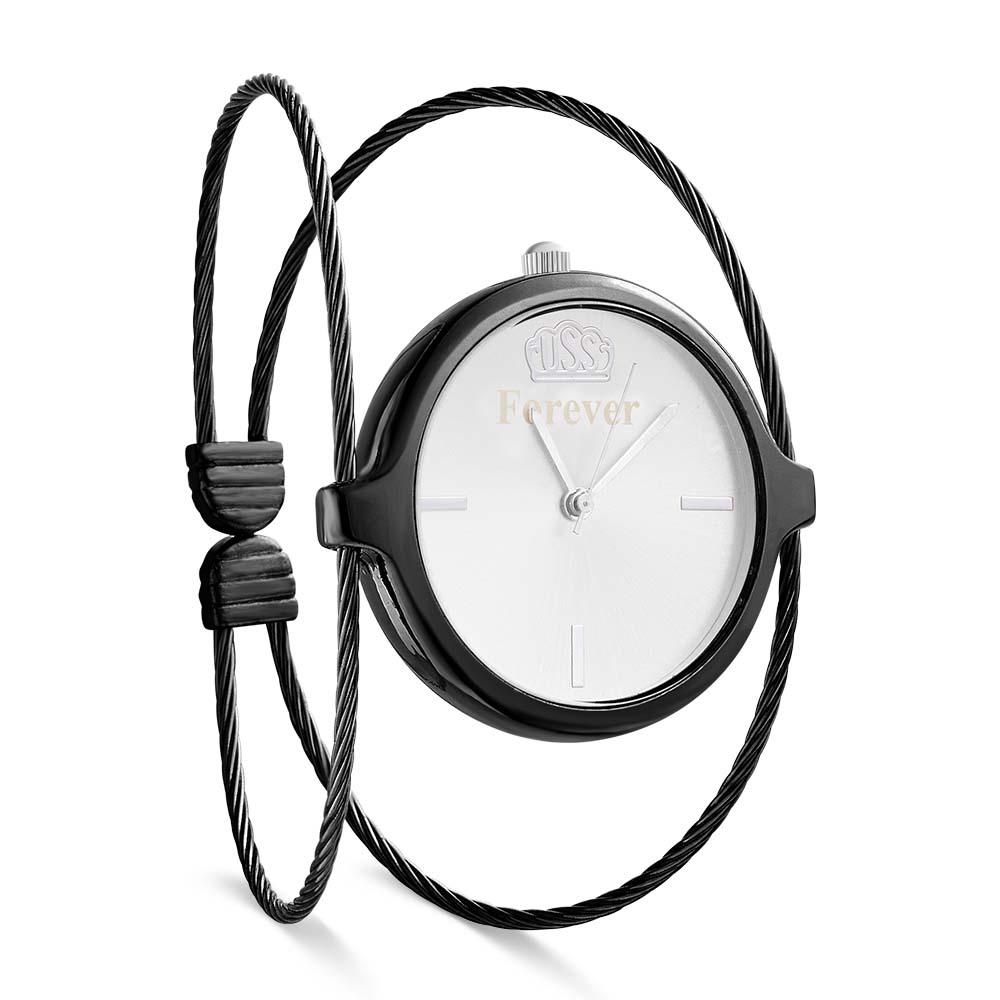 Engraved Female Watch Luxury Ladies Bracelet Watch For Her