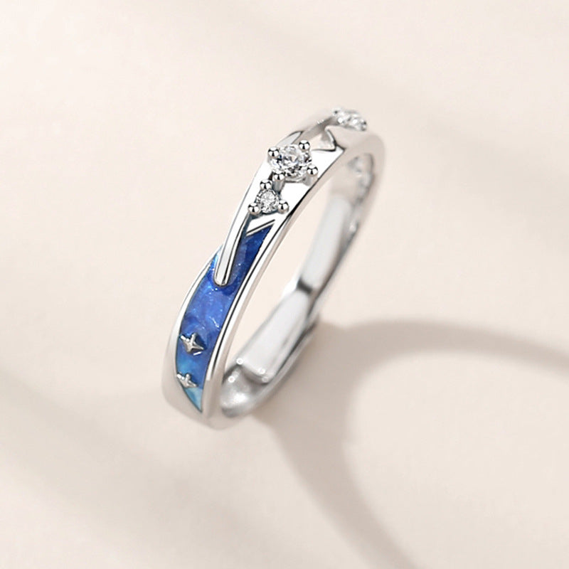 Meteor Star Couple Rings Matching Rings Adjustable Ring Jewelry Gift