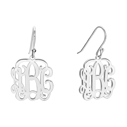 Monogram Earrings Silver