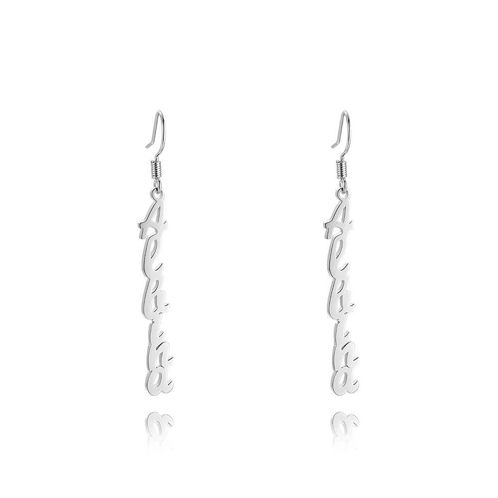 Name Earrings, Drop Earrings 14K Gold Plated Silver