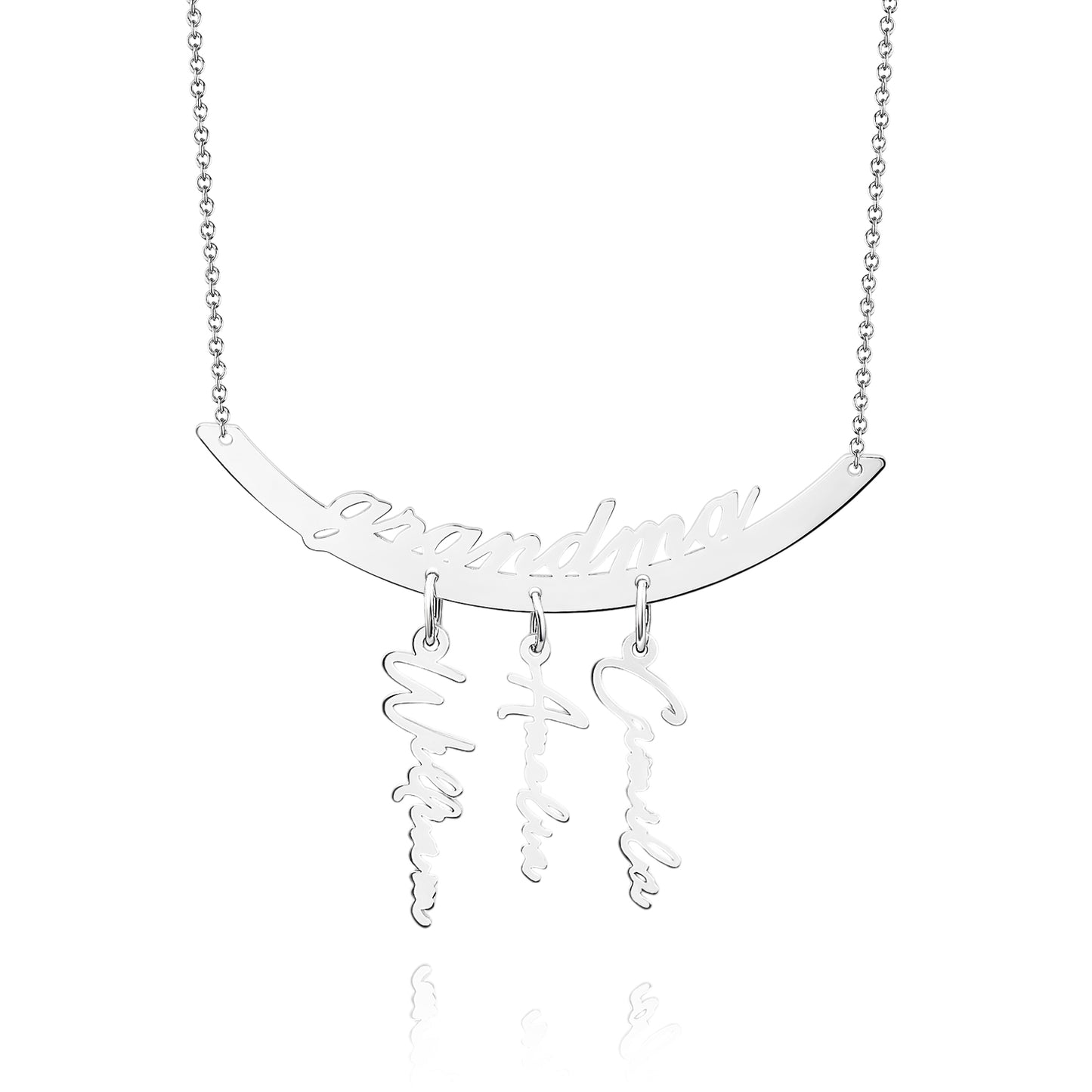 Custom Name Necklace Hanging Family Necklace with 1-7 Names Pendants Gift for Grandma Mother's Day Gifts