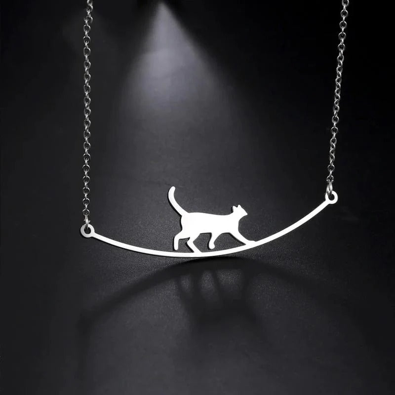 Walking Cat Necklace Gift for Her Gifts for Pet Lovers
