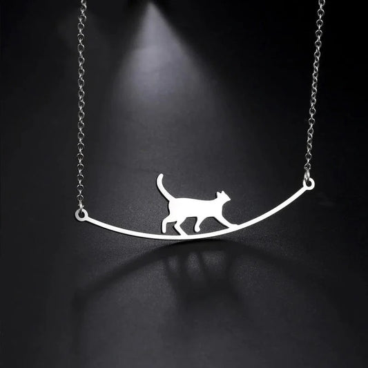 Walking Cat Necklace Gift for Her Gifts for Pet Lovers