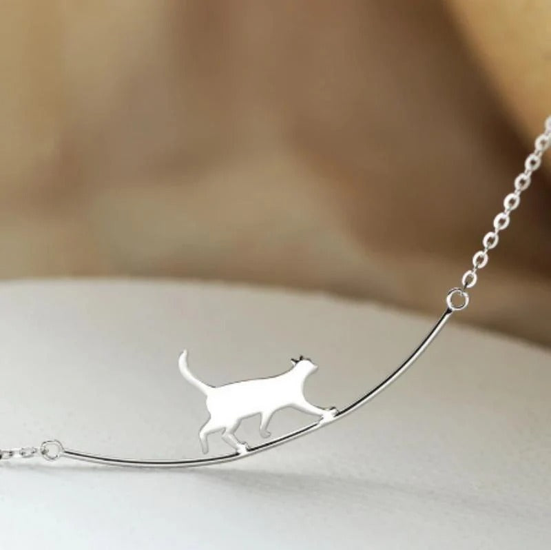 Walking Cat Necklace Gift for Her Gifts for Pet Lovers