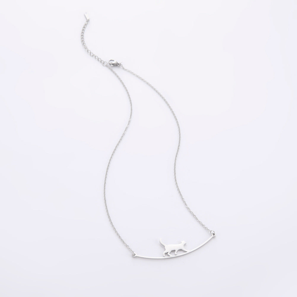 Walking Cat Necklace Gift for Her Gifts for Pet Lovers