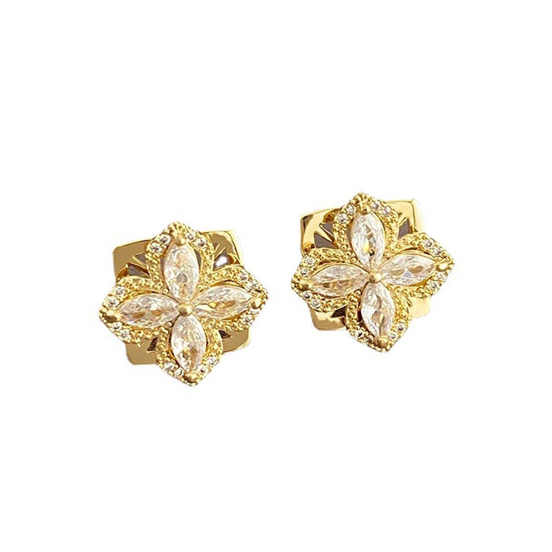 Rotatable Four-leaf Clover Earrings