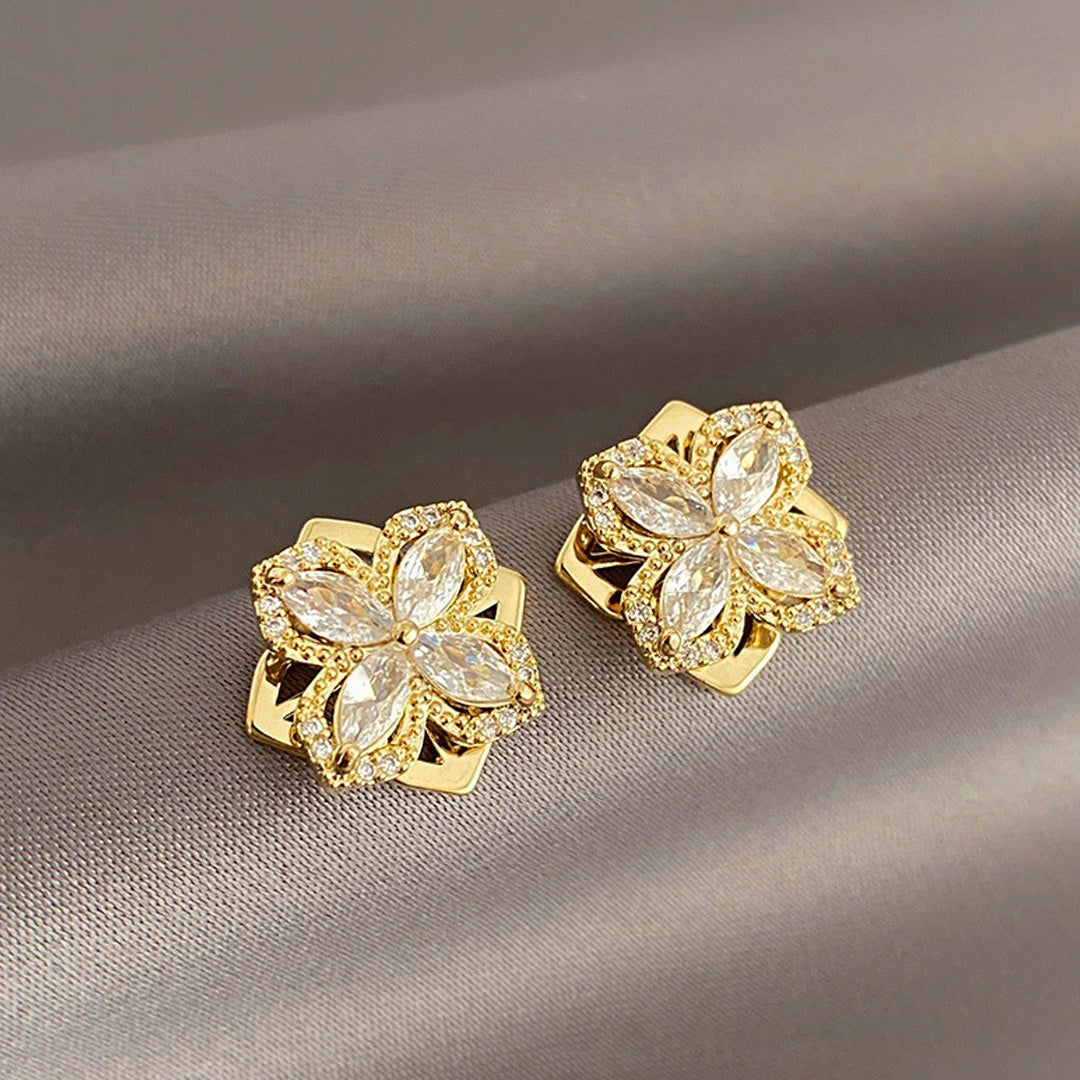 Rotatable Four-leaf Clover Earrings