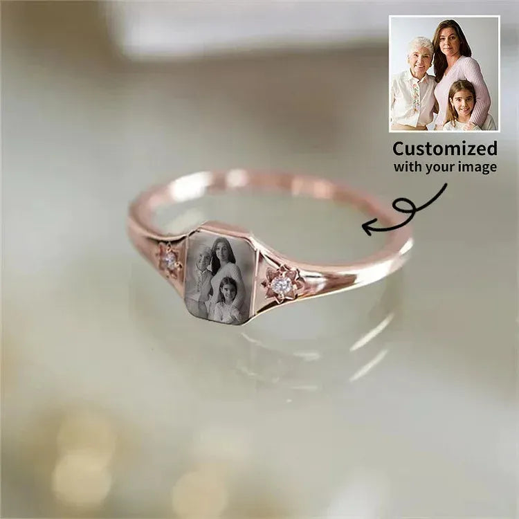 Magical Bear Cake Ring Box With Personalized Birthstone Ring Surprise Gift Birthday Gift