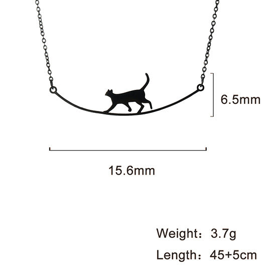 Walking Cat Necklace Gift for Her Gifts for Pet Lovers