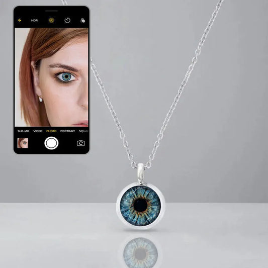 Custom Soulmate's Eye Necklace Custom Necklace Add Eye Photo as a Unique Gift for Loved Ones